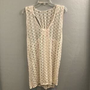 Net Swim Cover-up or Top w/ side slits and T back